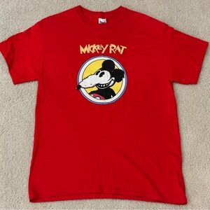 Mickey Rat Red Graphic Tee Men’s Medium